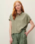 Sessùn Too short sleeve wide T-shirt thyme